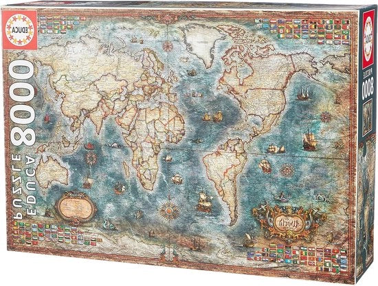 Puzzle Mappa del Mondo Storico - 8000 pezzi - per adulti - a partire dai 14 anni