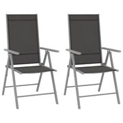 Set da Bistrot 3 pz in Alluminio e Textilene Argento 3070653