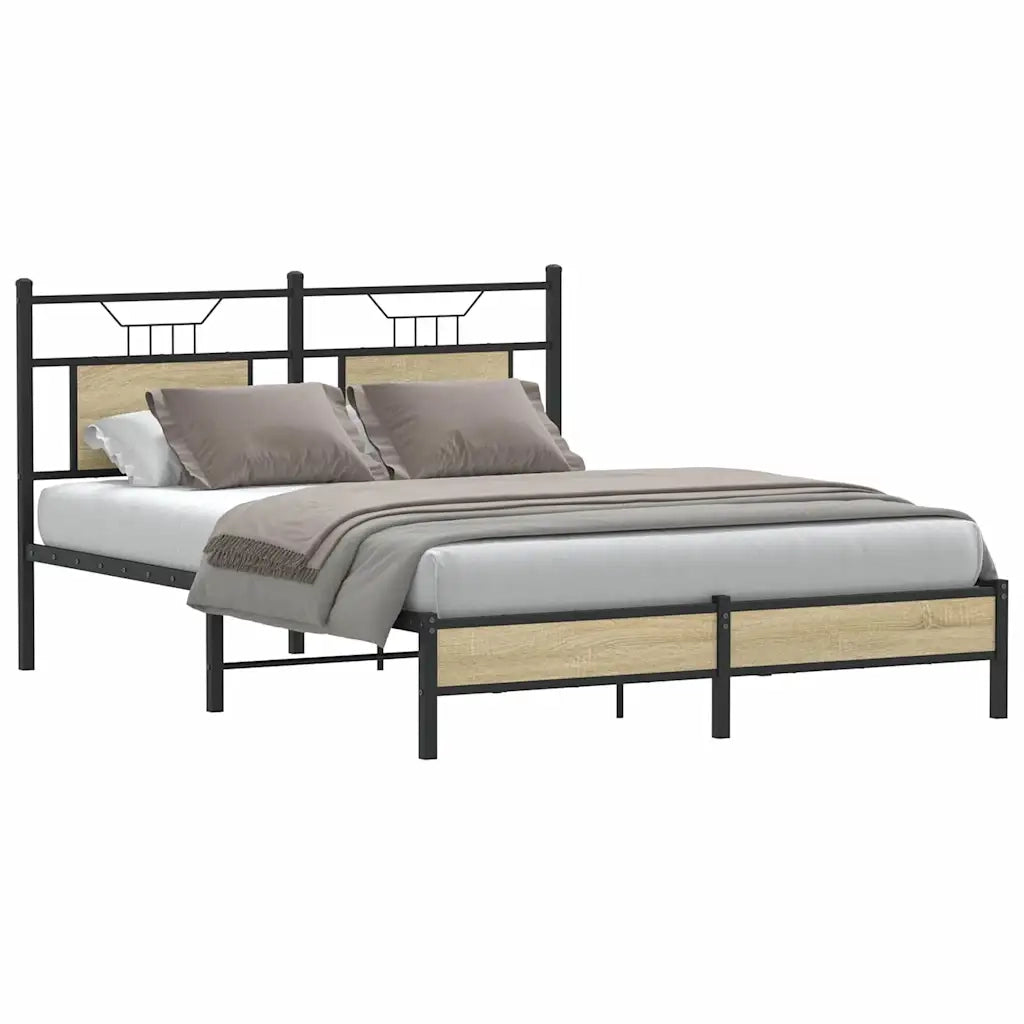 Giroletto senza Materasso-Struttura Letto Rovere Sonoma 150x200cm in Truciolato 287666
