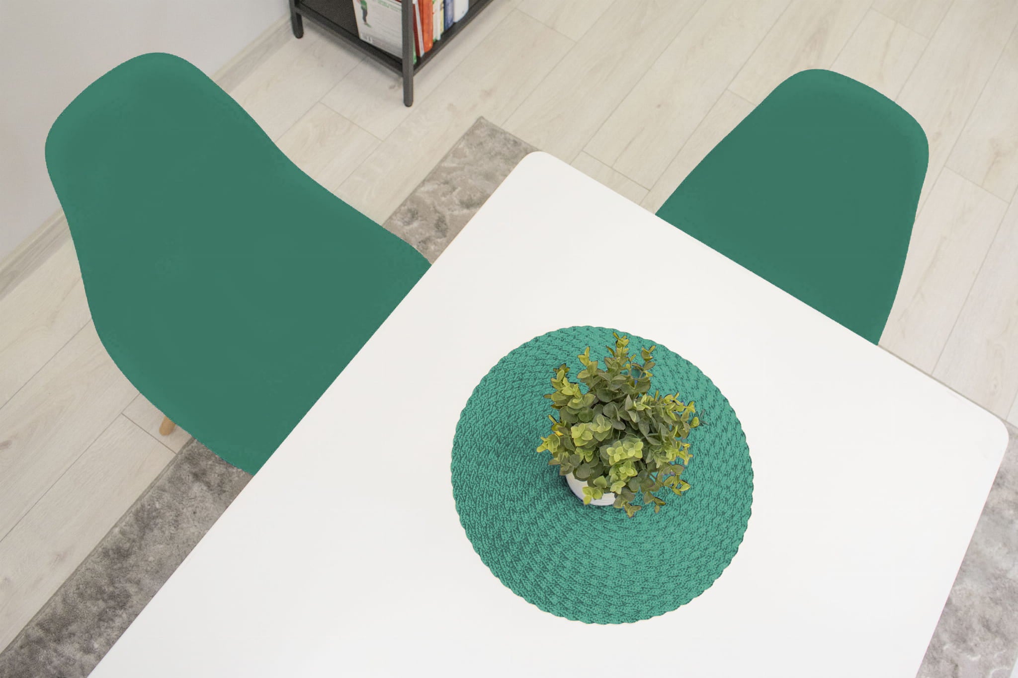 Sedia Valora OSAKA verde con gambe naturali per soggiorno x4