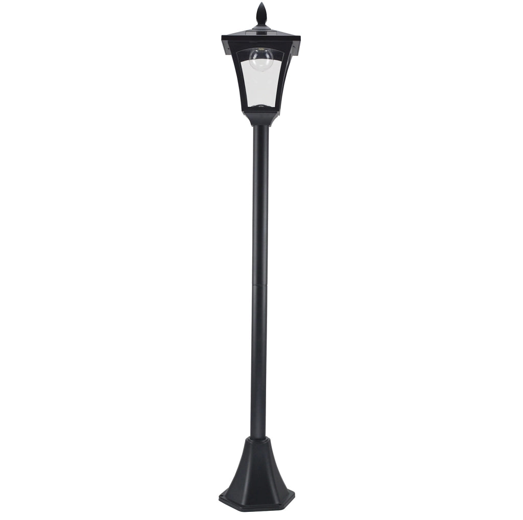 Lanterna solare da giardino a LED nera con picchetto, 29 lumen, 120 cm