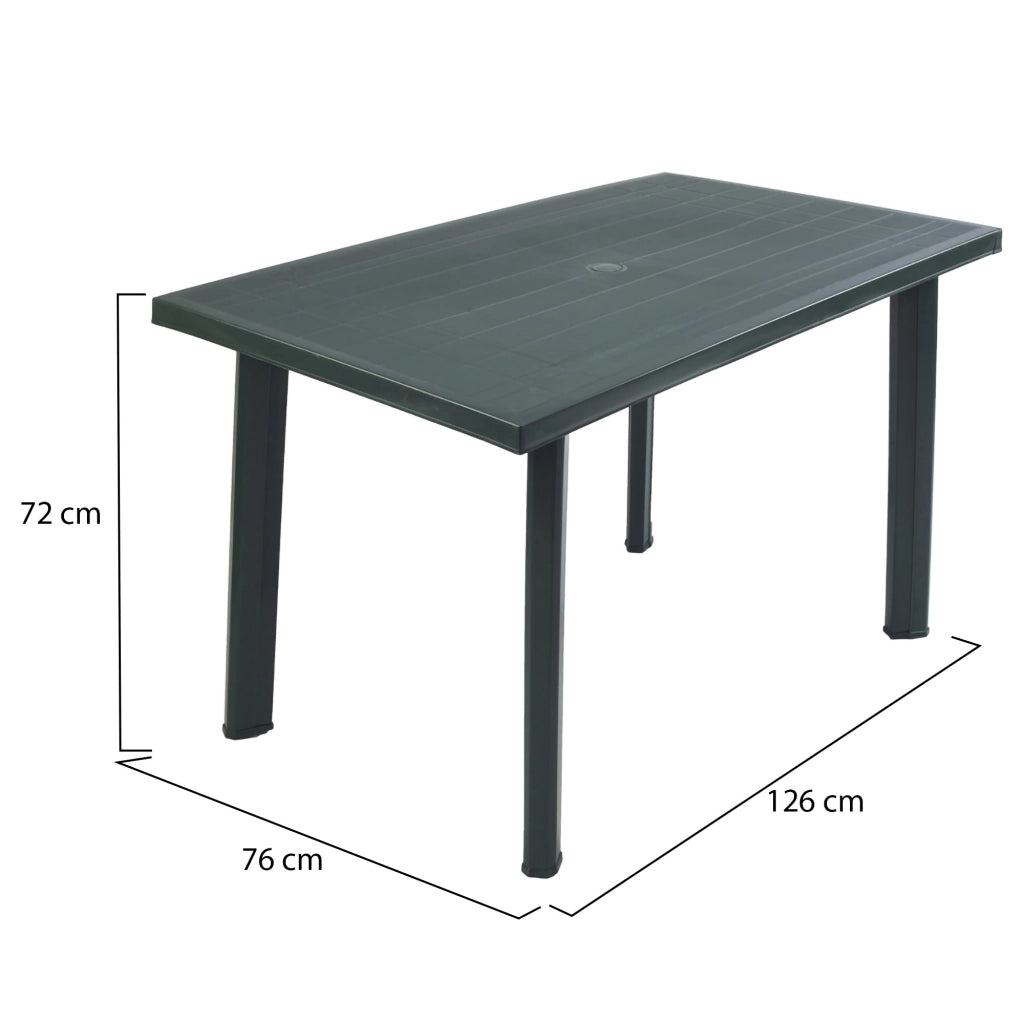 Ozello, Tavolo da Esterno 6 Posti Made in Italy, 126x76x72h cm Verde