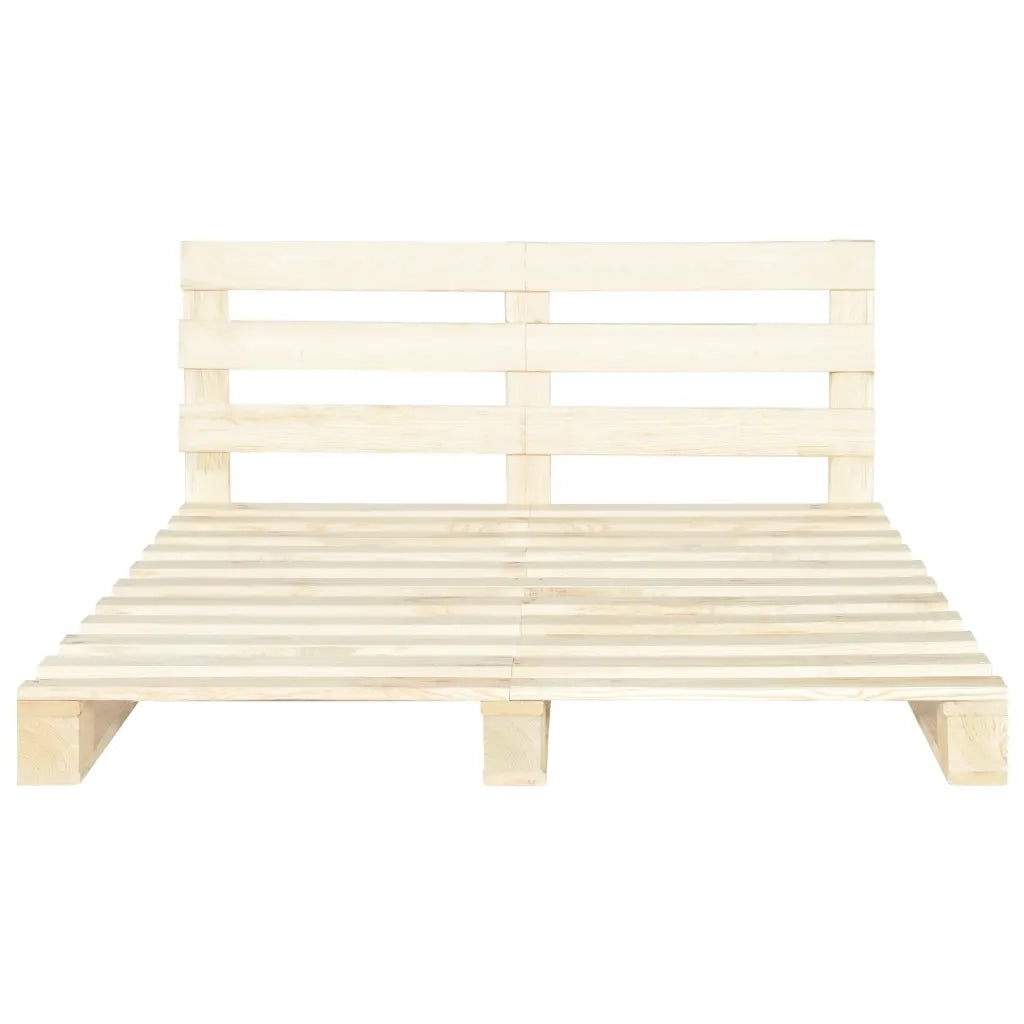 Giroletto in Pallet di Legno Massello di Pino 160x200 cm 285245