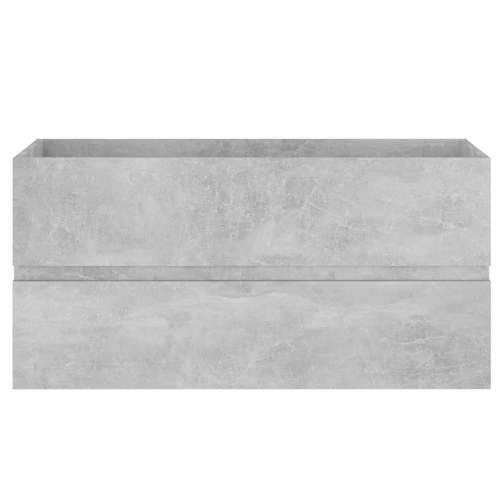 Mobile Lavabo | Armadio Lavabo Grigio Cemento 90x38,5x45 cm in Legno Multistrato