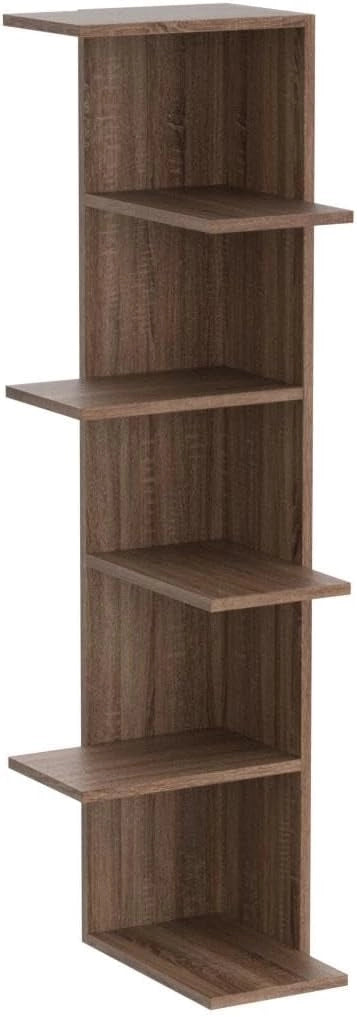 Scaffale angolare Tera, Sonoma, 37 x 140.1 cm, utilizzabile per riporre libri e oggetti decorativi