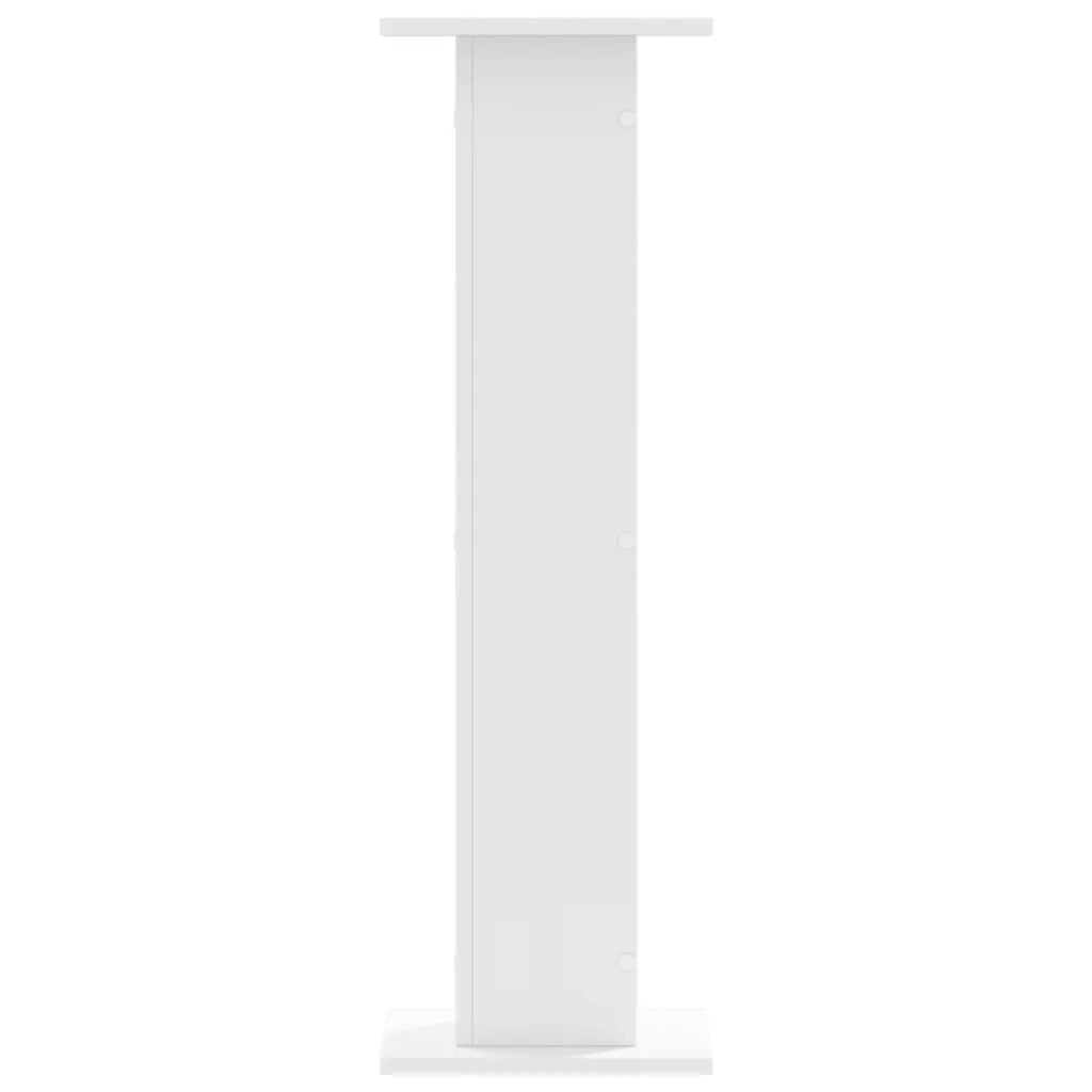 Supporti Altoparlanti 2 pz Bianchi 30x30x95cm Legno Multistrato 852672