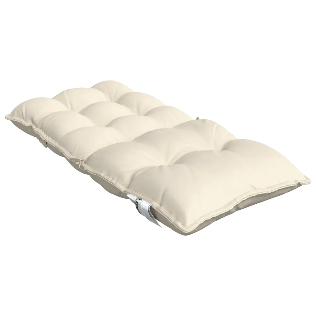 Cuscini per Sedia Schienale Basso 2 pz Crema in Tessuto Oxford 377677
