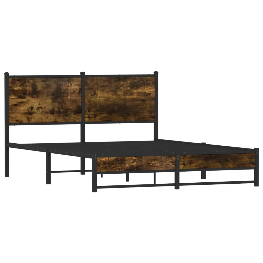 Giroletto senza Materaso in Metallo Rovere Fumo 137x190 cm