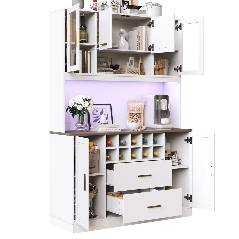 Mobiletto Multiuso Ante e Cassetti ¨C Minimal ¨C Nero e Bianco Legno 120x36,3x180 cm