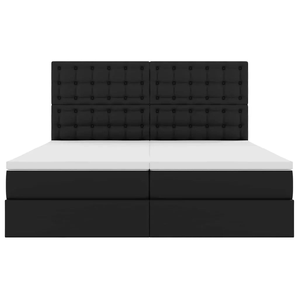 Letto con contenitore e materasso Nero 180 x 200 cm 3372177