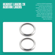 Cassetti di raffreddamento per headset - 2x lagers ACB518K - Elevate prestazioni - 40x51.5mm - Adatti per biciclette marche Cervélo e Bianchi