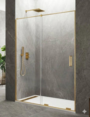 Porta doccia scorrevole 1+1 CIRENE (KENNA) 115 cm Profilo Oro Barra Parallela