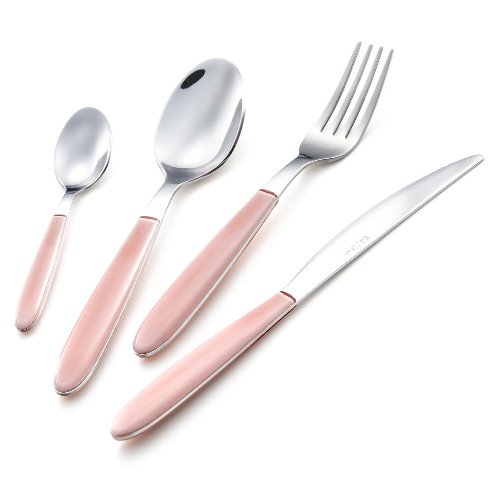 Servizio Set di Posate 24 pezzi in Acciaio Inox Eme Vero Blu 99