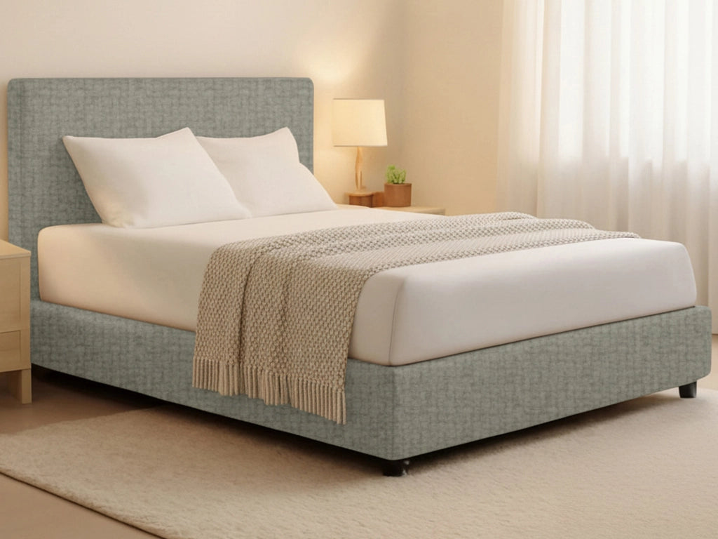 Widnes, Letto Matrimoniale Sfoderabile Made in Italy, Grigio