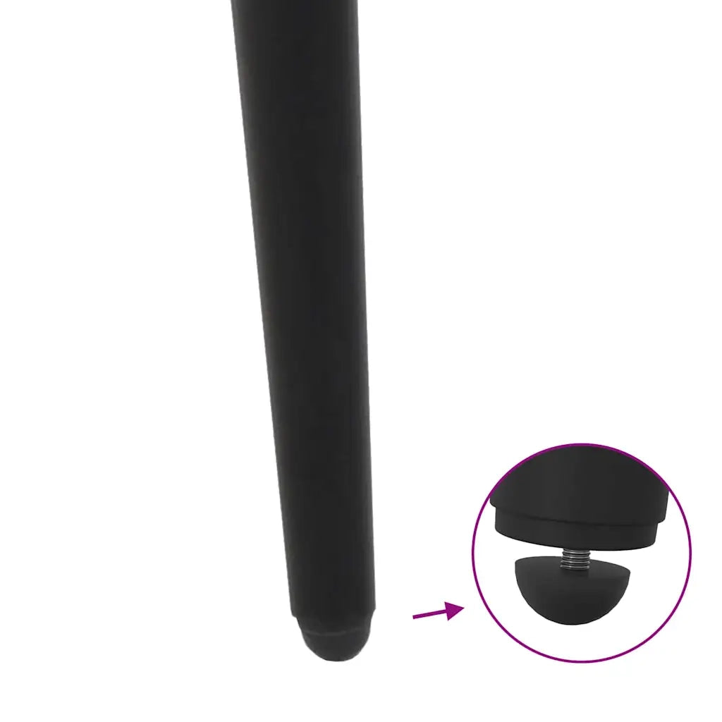 Gambe per Tavolo Consolle Forma Conica 4 pz Nere 72-73 cm Acciaio