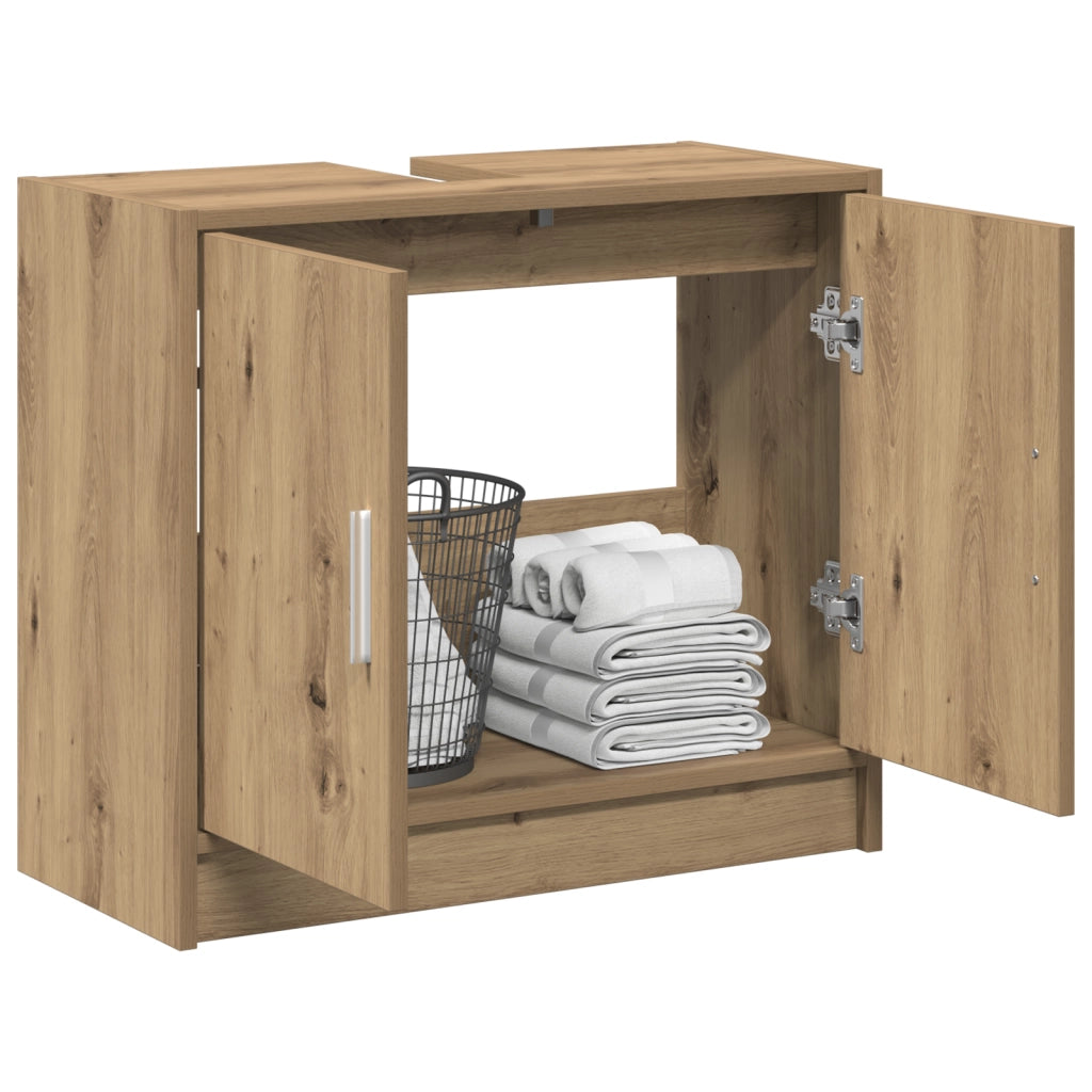 Mobile lavabo Rovere artigianale 63x29x55 cm Legno ingegnerizzato