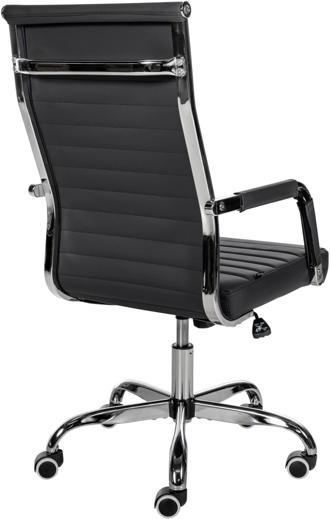 Sedia Da ufficio Amadora nero,Finta pelle