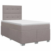 Letto box spring con materasso Tortora 120 x 190 cm Tessuto 3453364