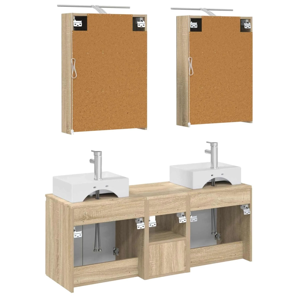 Set di Armadi da Bagno 5 pcs Rovere Sonoma Legno ingegnerizzato 3406393