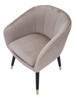 Poltrona Paris Grigia/Gold Cm 62X58X78