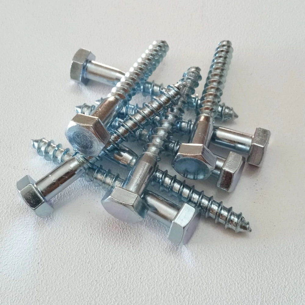 Vite 12x80mm - 50pz per legno mordente tirafondo testa esagonale te