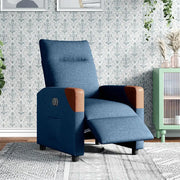 Poltrona | Sedia Relax Reclinabile Elettrica Blu in Tessuto