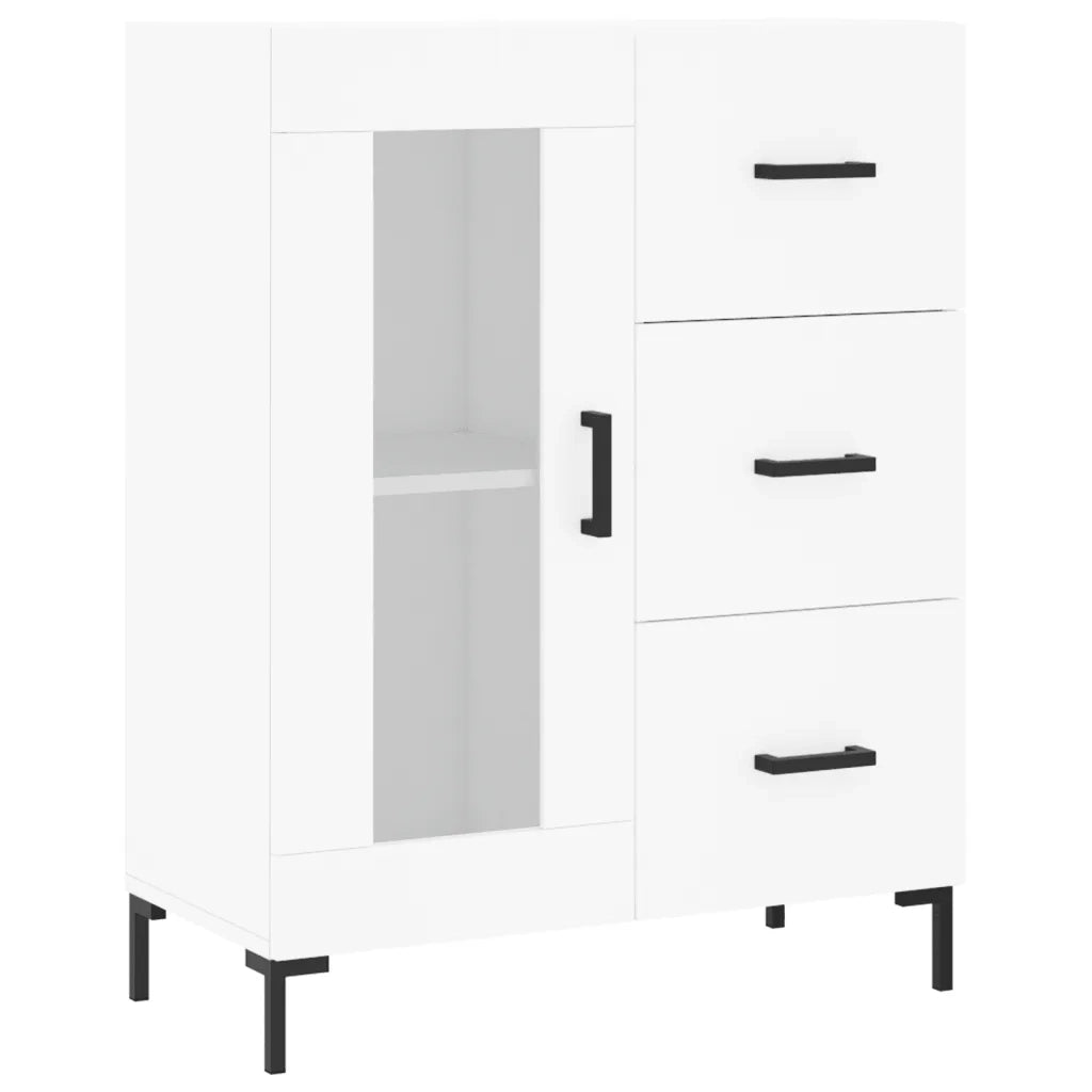vidaXL Credenza Bianca 69,5x34x180 cm in Legno Multistrato