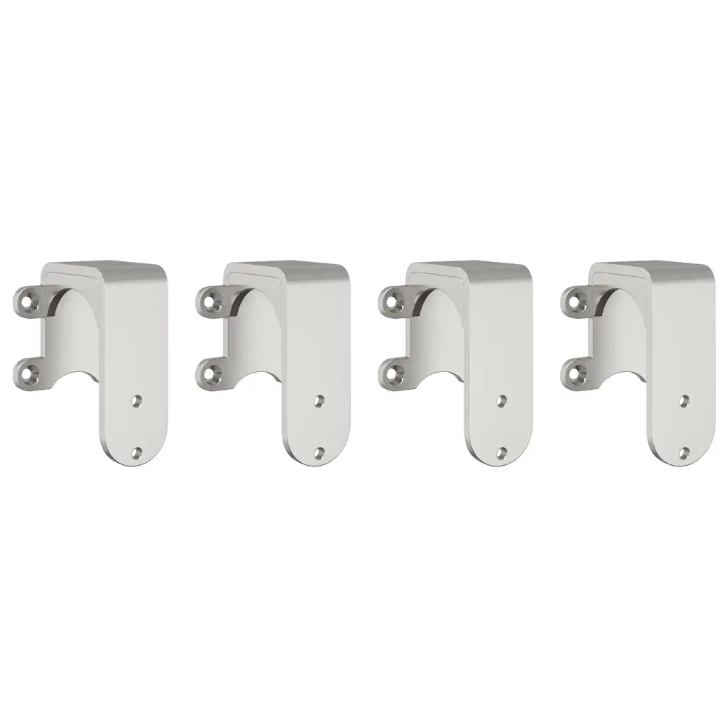 Kit Binari Porta Scorrevole 183 cm Acciaio Inossidabile Argento 3295761