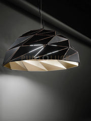 Tilt Sospensione in metallo verniciato nero e oro 3 luci attacco E27 d.56cm