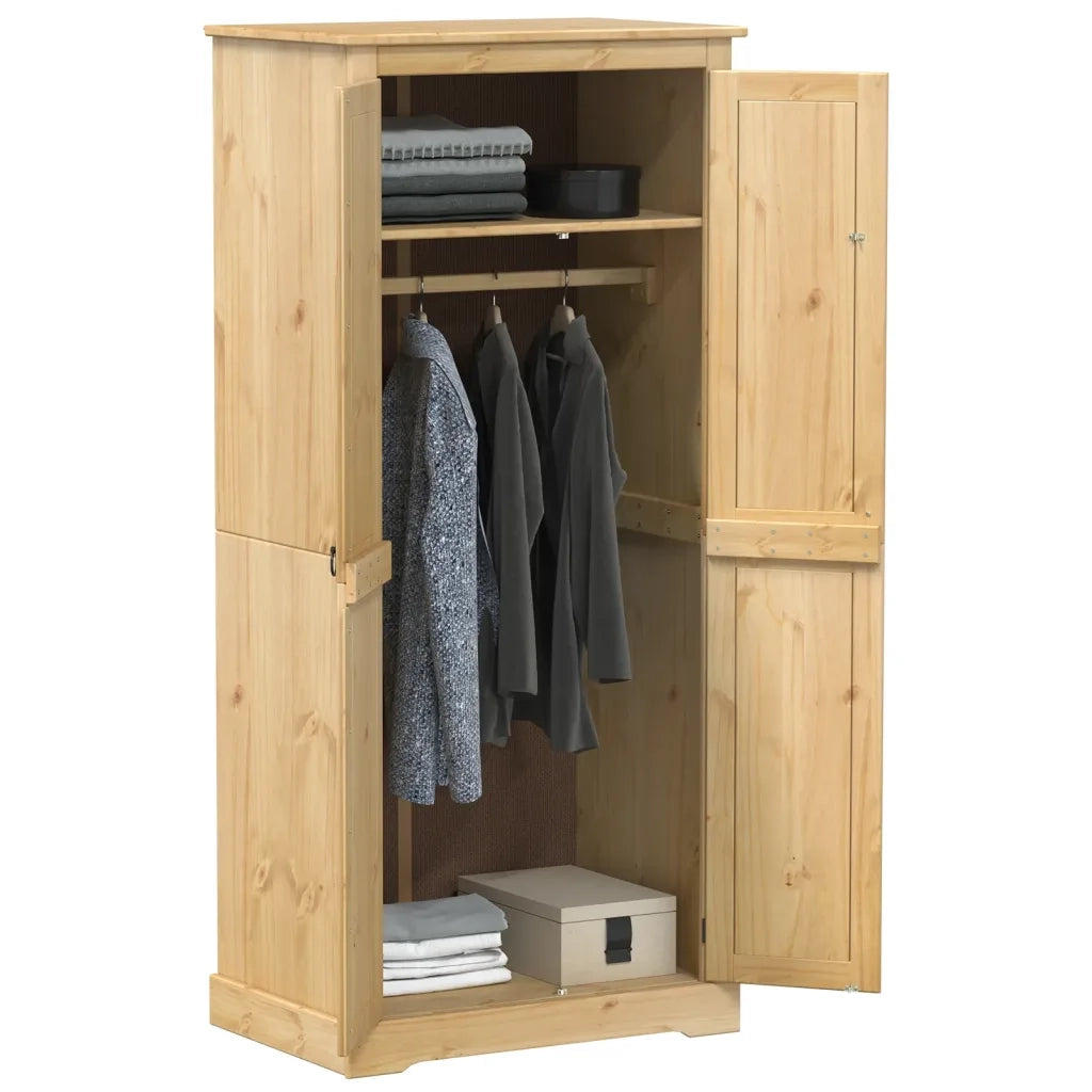 Armadio Corona 76x50x170 cm in Legno Massello di Pino 4002769