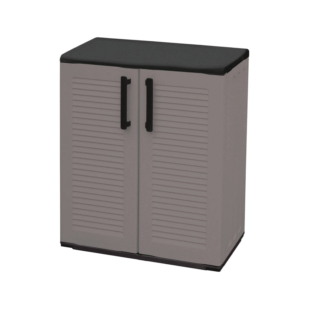 Mobile da Giardino Arisa, Armadio da Esterno un Ripiano Made in Italy, 68x37x84h cm Grigio
