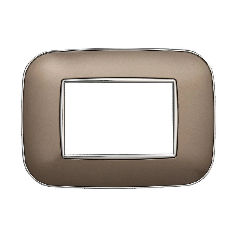Placca Orbis Serie Moon 3P Colore Bronzo Compatibile Con Bticino Axolute
