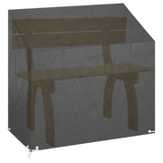 Copri Panca da Giardino-Copertura per Panca 8 Occhielli 130x70x70/88 cm Polietilene