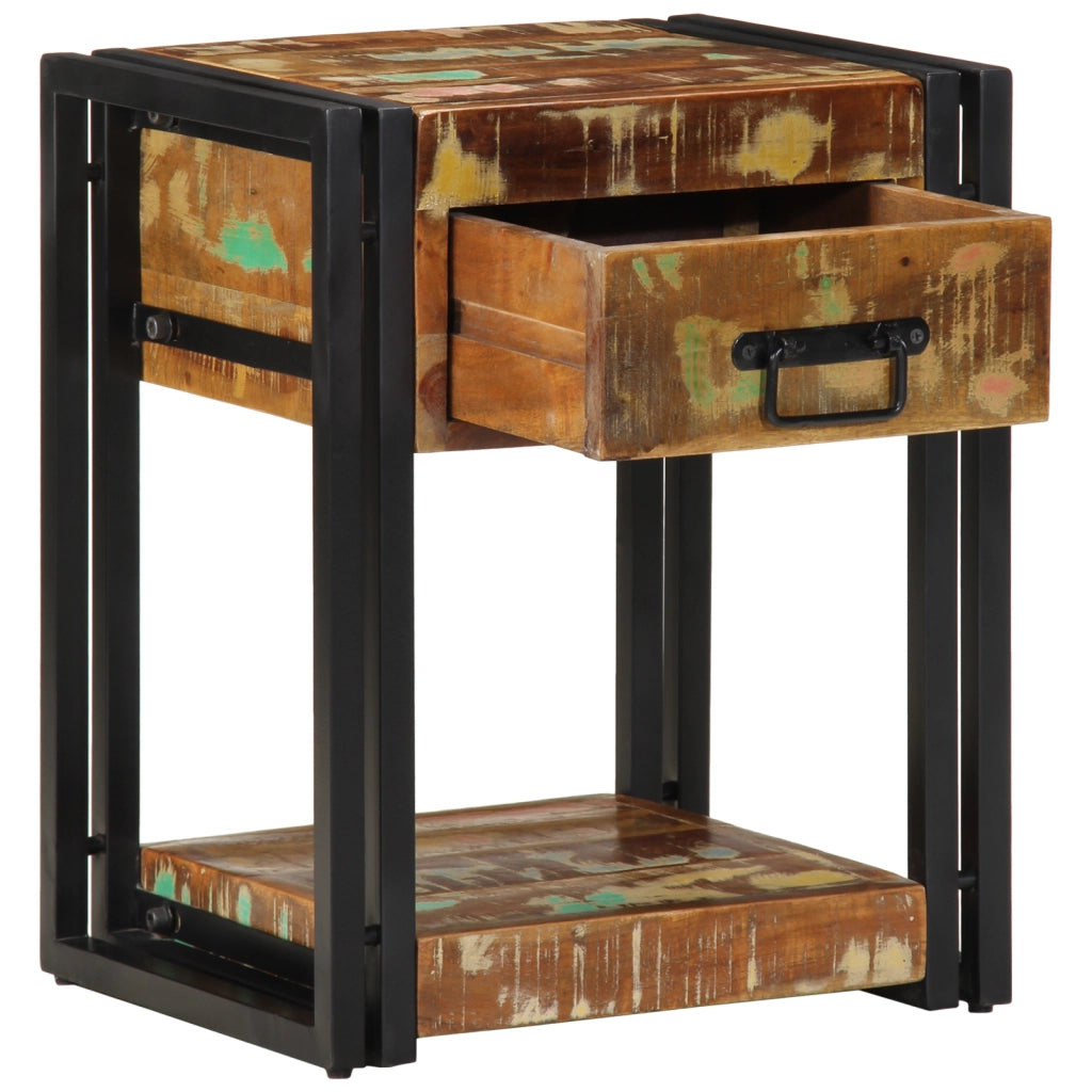 Comodini 2 pz 40x35x50 cm Legno massello recuperato