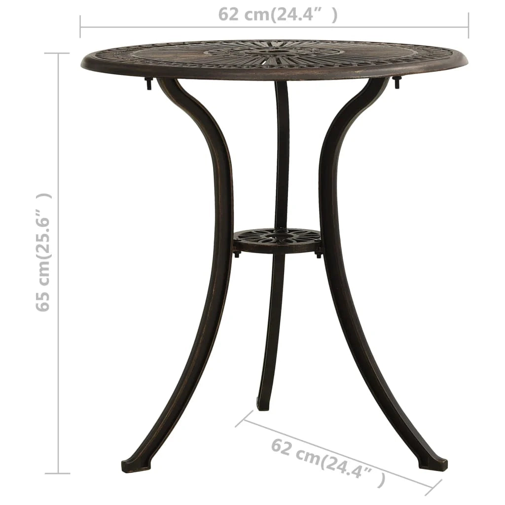 Set da bistrot da esterno in alluminio pressofuso color bronzo 3 pezzi per mobili da giardino e da patio 02_0013504