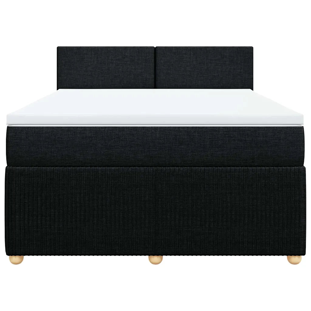 Giroletto a Molle con Materasso Nero 140x200 cm in Tessuto 3289774