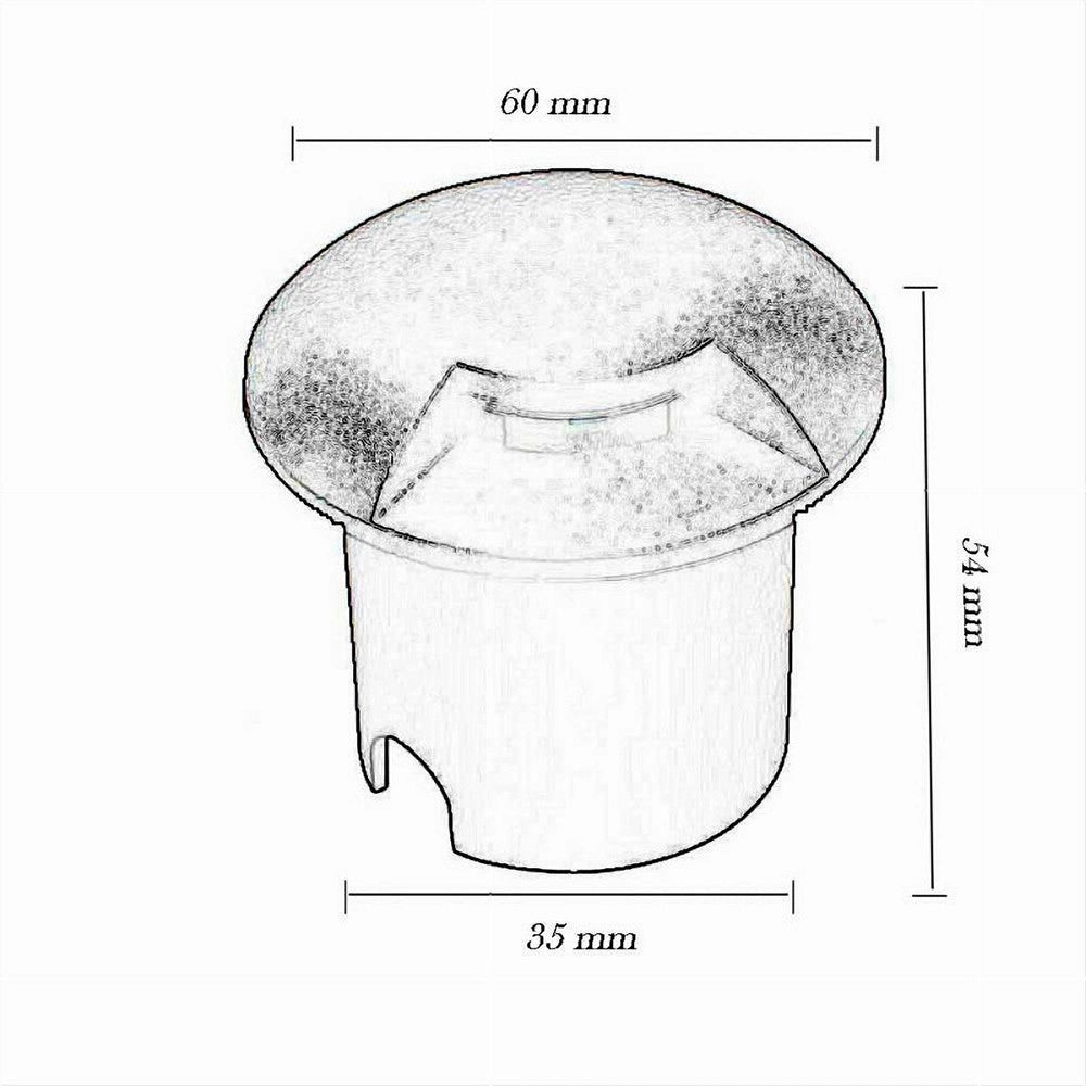 Trade Shop - Faretto Calpestabile Led 1w 1 Fascio Luce Lampada Segnapassi Per Esterno Ip67 321 - -bianco Naturale      -