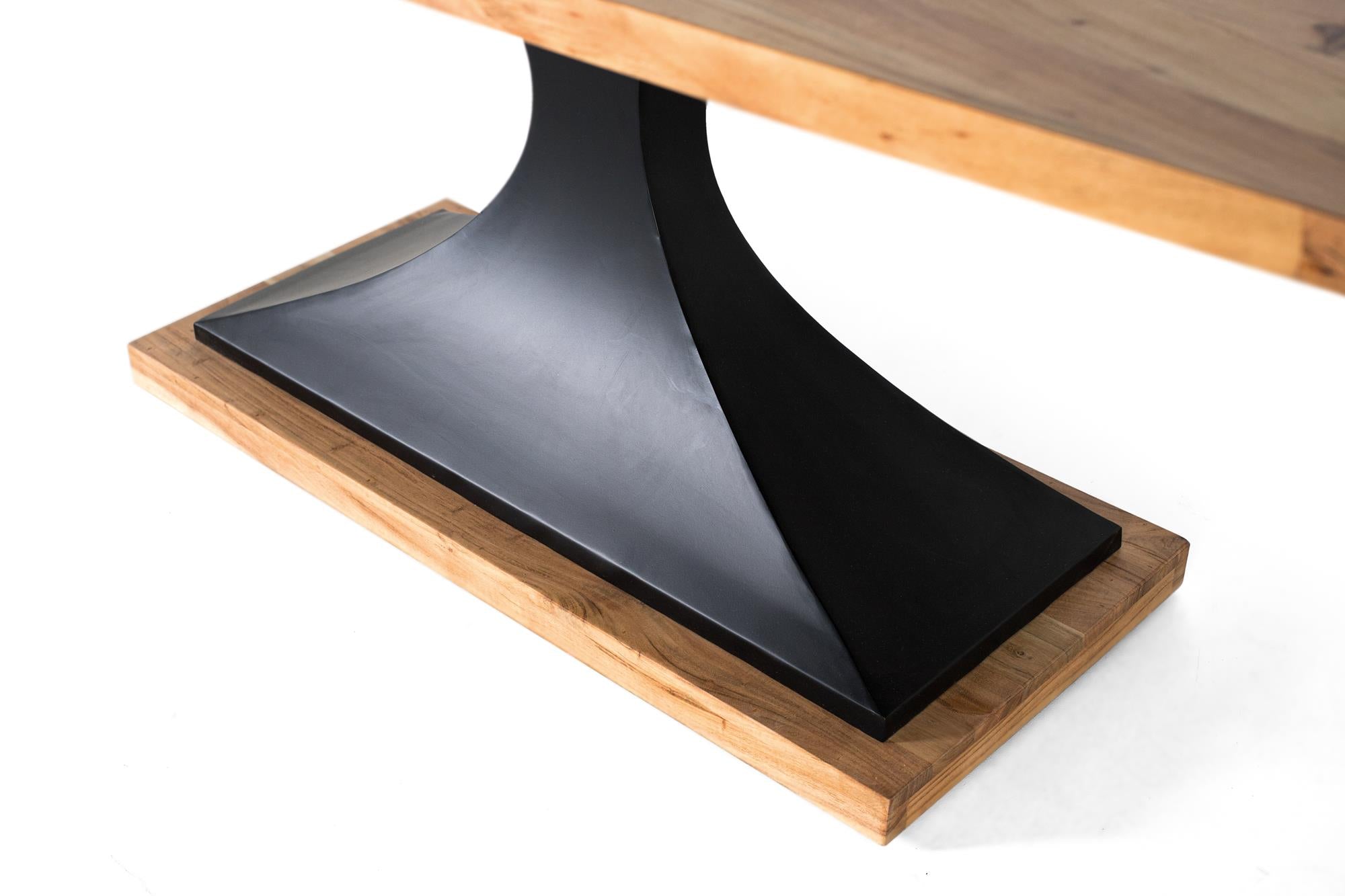 Tavolo da pranzo in legno di mango e gambe in metallo 200 cm