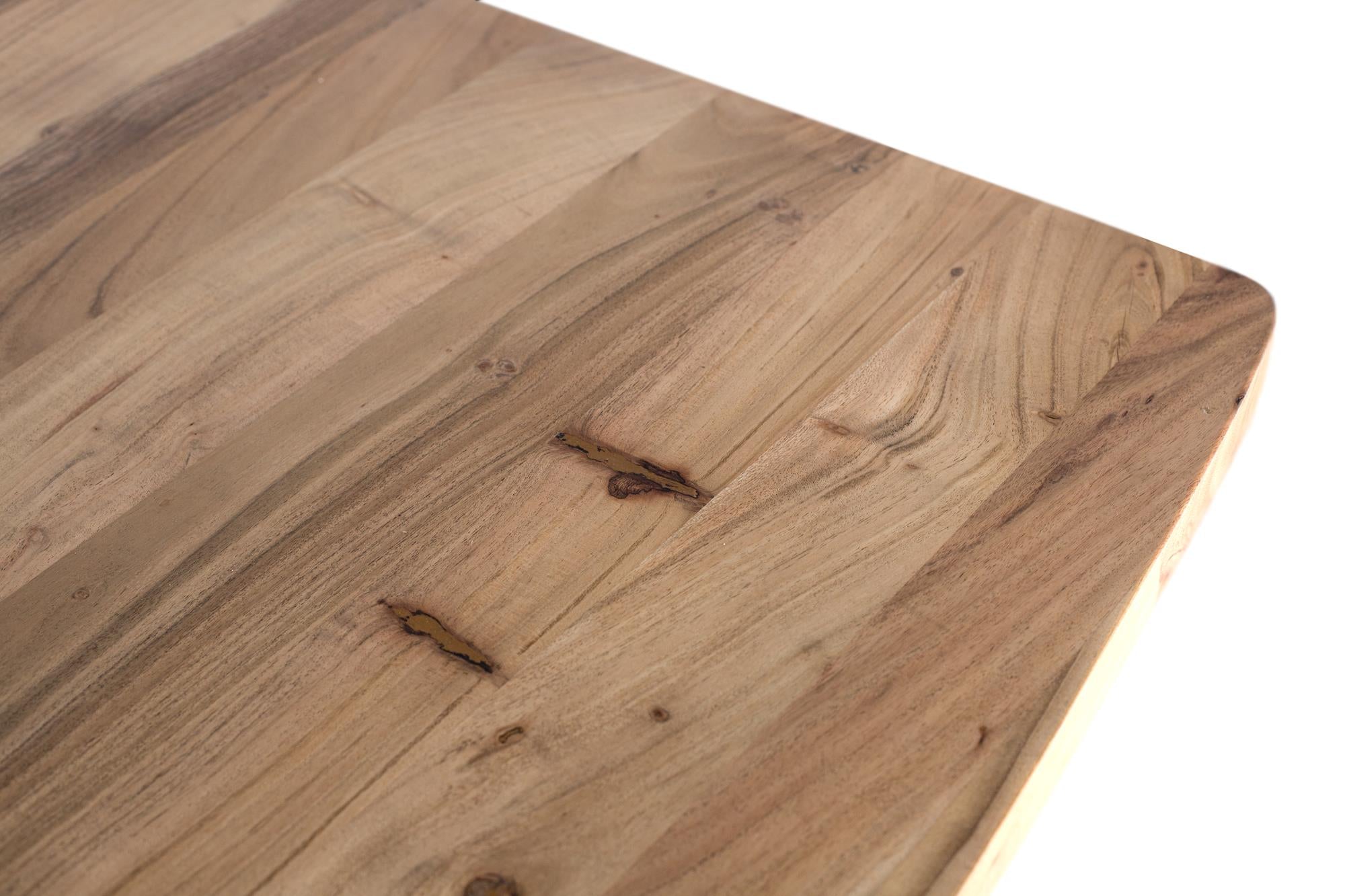 Tavolo da pranzo in legno di mango e gambe in metallo 200 cm