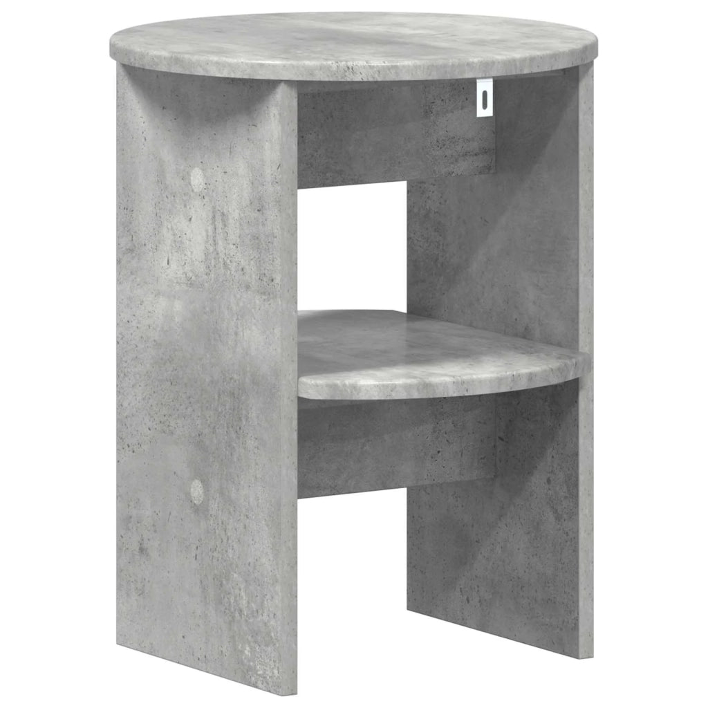 Mobile laterale Grigio Cemento Ø40 x 50 cm Legno ingegnerizzato 899822