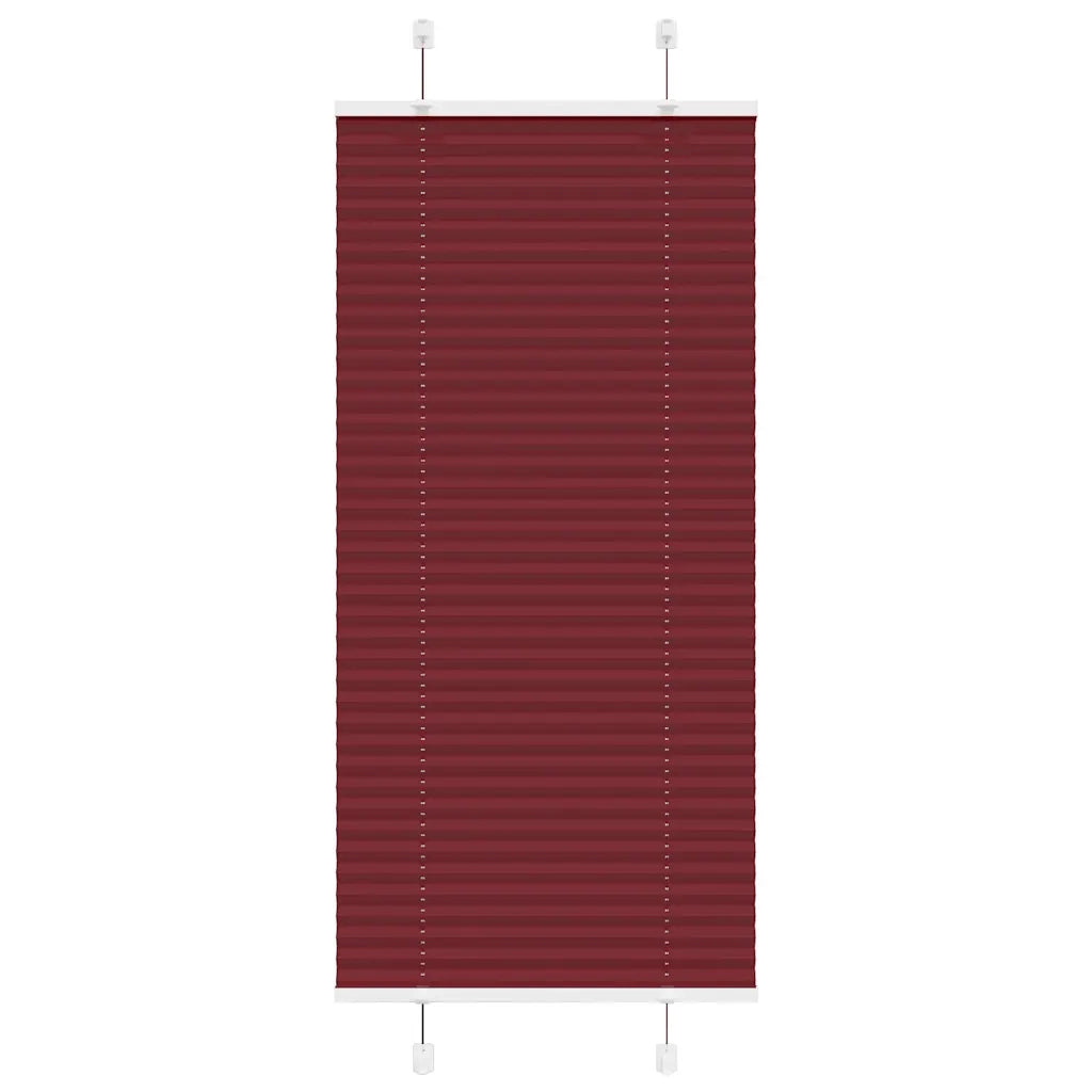 Tenda Plissettata Rosso Bordeaux 60x150 cm Larghezza Tessuto