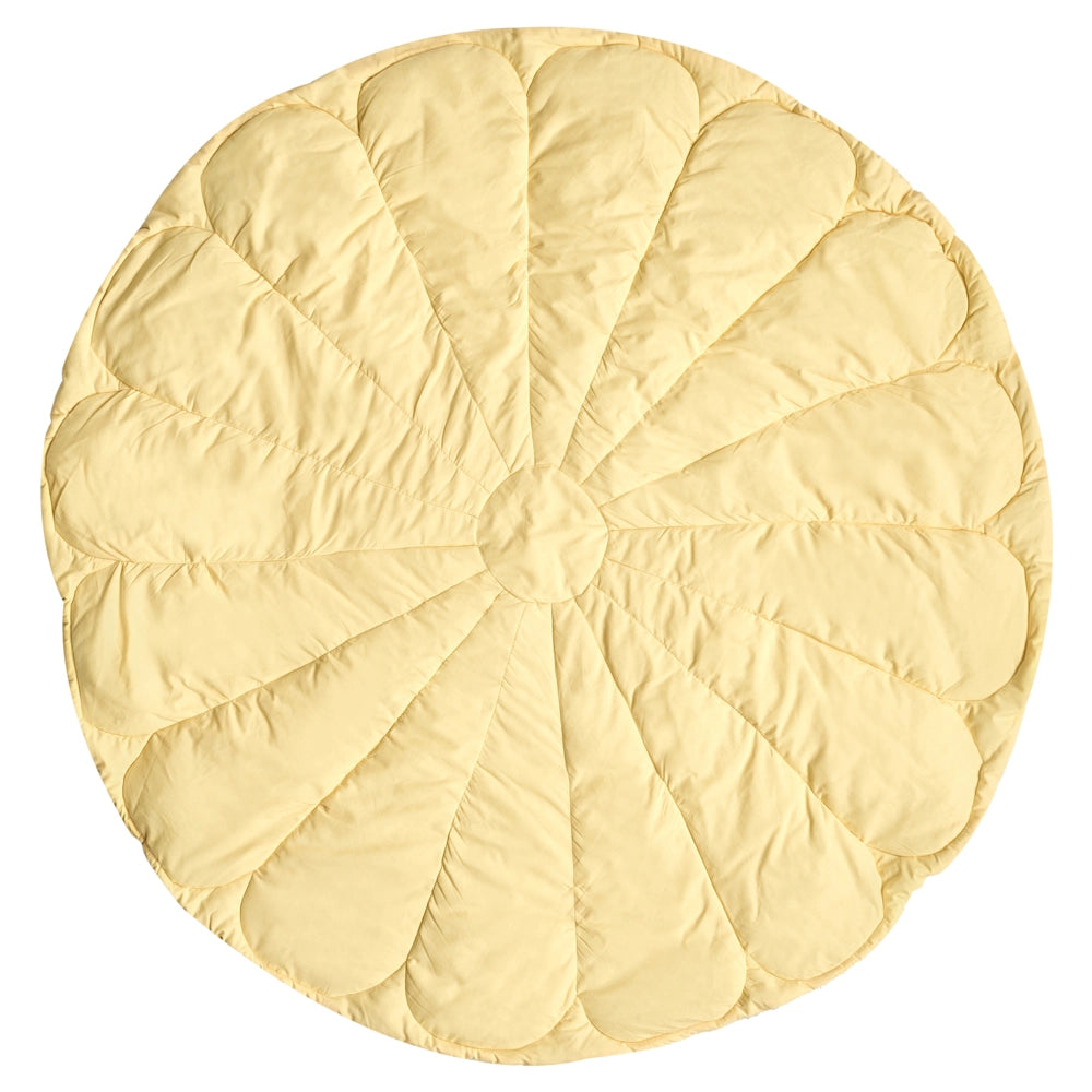 Tappeto per bambini Giallo Cotone Coperta a forma di fiore trapuntata 110 x 110 cm Asilo nido Bambini Accessorio per la cameretta