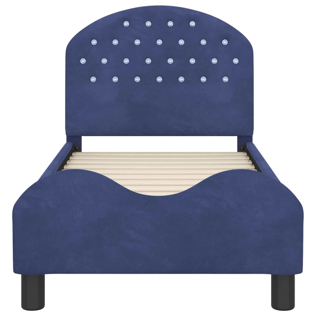 Struttura letto per bambini con testata Blu Polizia 70 x 140 cm