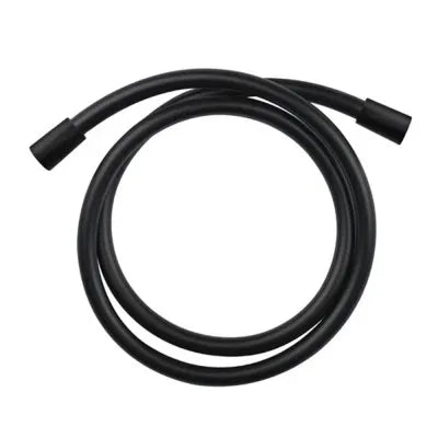 Kit doccia nero opaco in ABS con doccino tondo presa acqua e flessibile