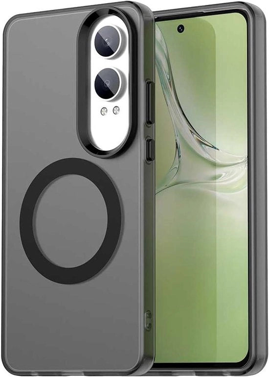 Hoes ultra spessa magnetica per smartphone - Resistente agli urti e ai graffi - Materiale opaco e trasparente - Design elegante - Nero
