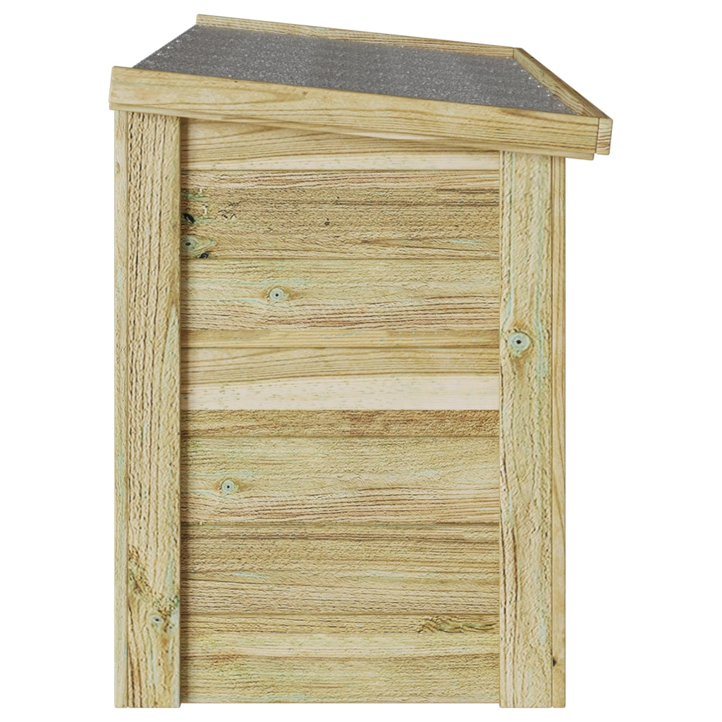 Scatola di Stoccaggio in Legno Trattato di Pino 44x119x57 cm