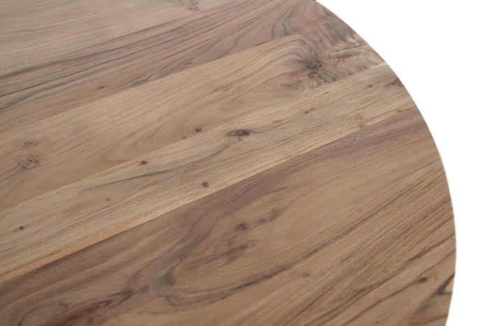 Tavolo da pranzo rotondo in legno di mango e metallo diametro 116 cm