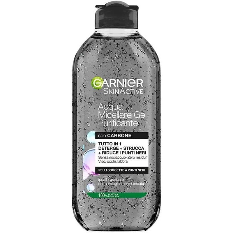 ACQUA MICELLARE GARNIER SKIN 400ML AL CARBONE AZIONE PURIFICANTE