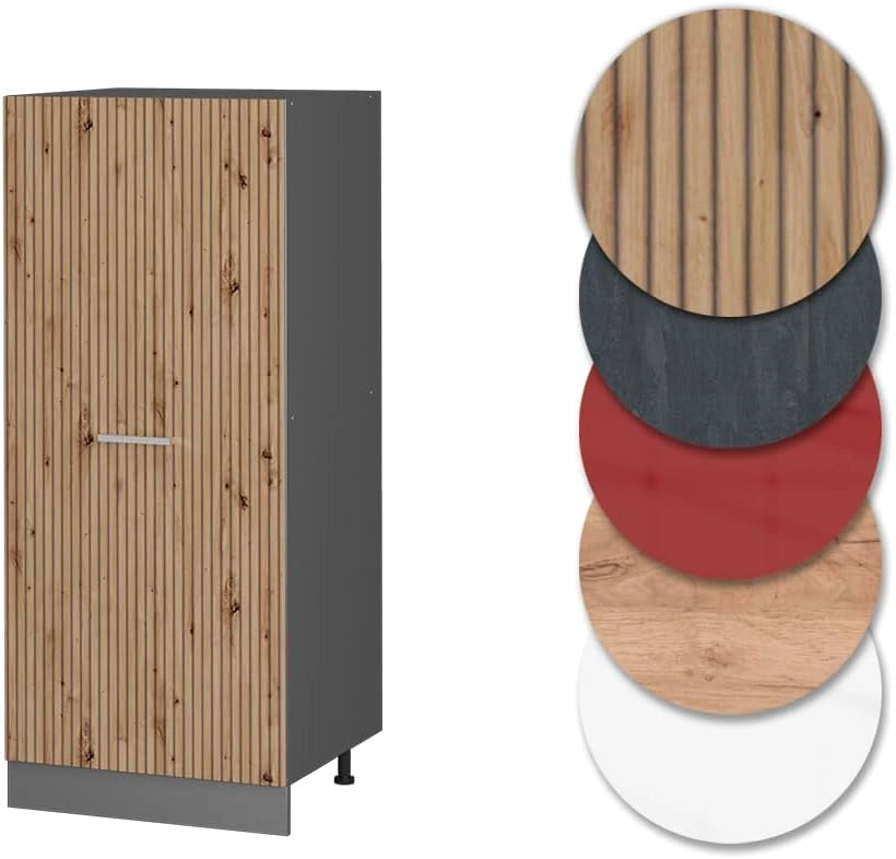 mobile cucina dispensa R-Line, Rovere artigianale, 60 cm, per la libera combinazione all'interno di sistemi cucina modulari
