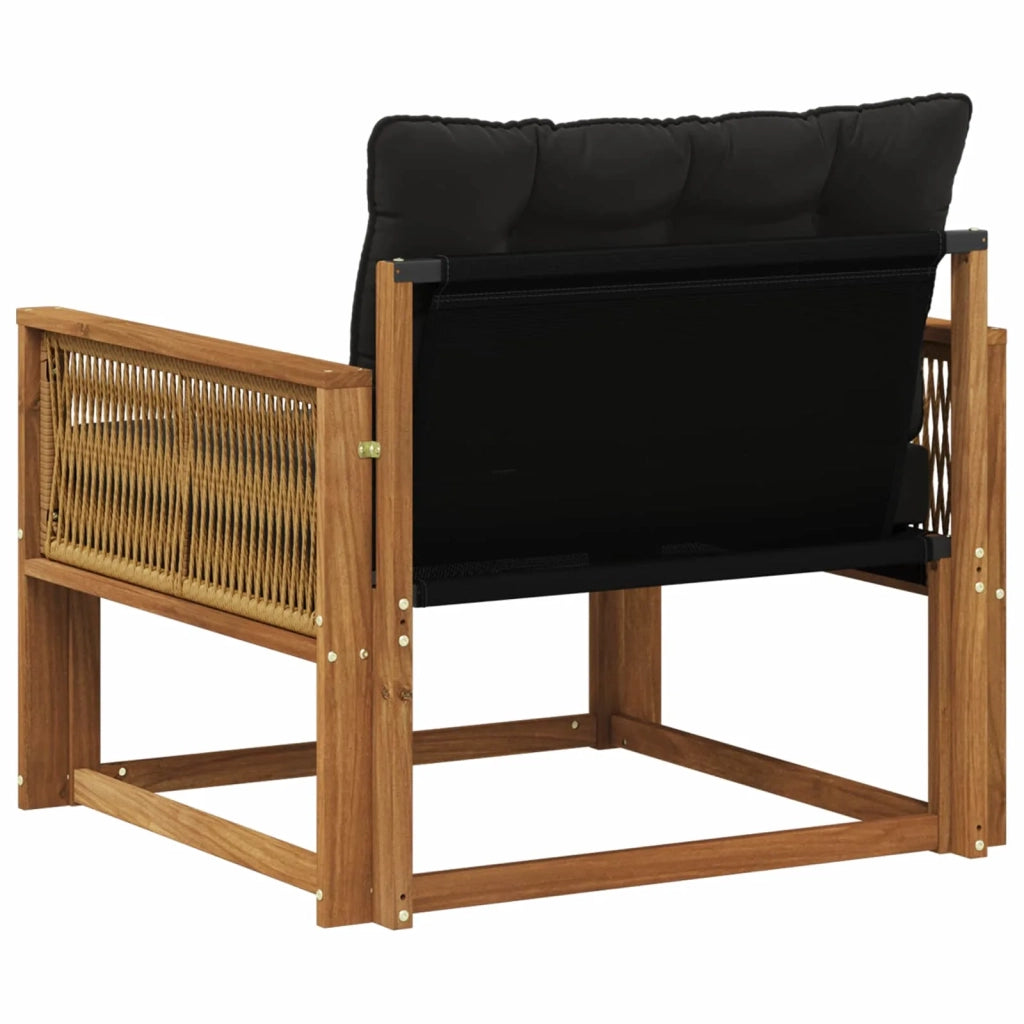 Set di divani da esterno-Sofa da giardino Legno di Acacia Massello e Textilene 175782